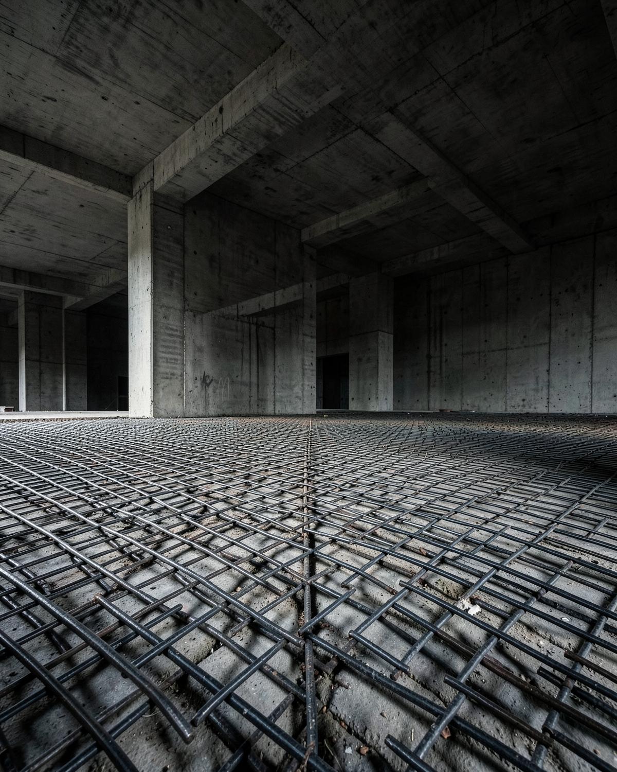 Estrutura em concreto armado em obra
